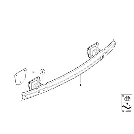 Support de pare-chocs - Pièce d'origine BMW 51127058510
