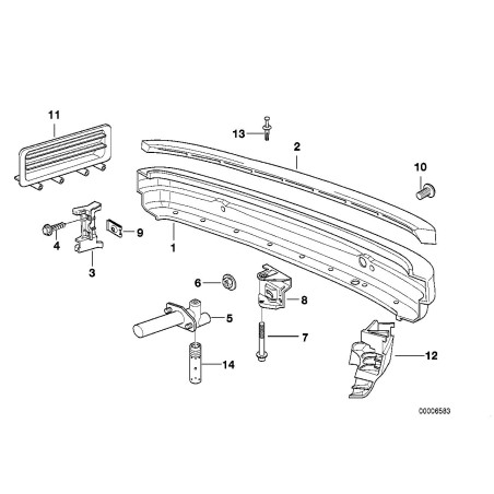 Boulon de fixation de pare-chocs - Pièce d'origine BMW 51121946168