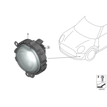 Feu antibrouillard de pare-chocs LED gauche - Pièce d'origine BMW 63117497767