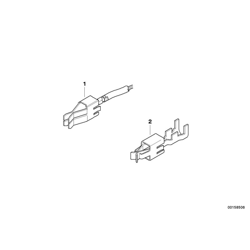 Connecteur de câblage de feu antibrouillard de pare-chocs - Pièce d'origine BMW 61138364498