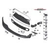 Grille inférieure de pare-chocs noire - Pièce d'origine BMW 51117289990 Grille inférieure de pare-chocs noire - Pièce d'origine BMW 51117289990