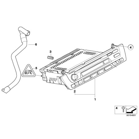 Bouton de volume du lecteur CD radio d'entreprise - Pièce d'origine BMW 65126923321
