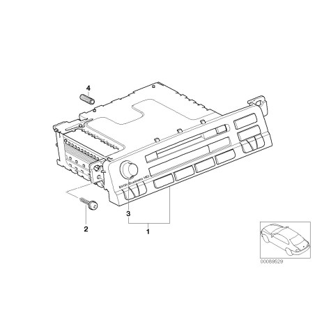 Bouton de volume de la radio du lecteur MD d'affaires - Pièce d'origine BMW 65126924906