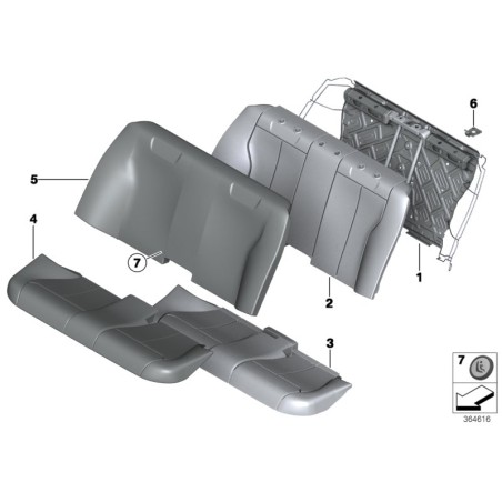 Bouton Isofix - Pièce d'origine BMW 52207422988
