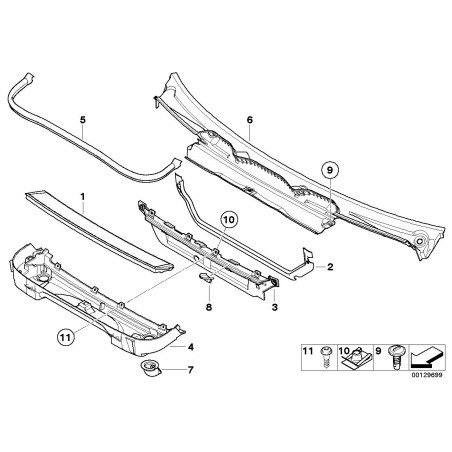 Filtre d'habitacle / Filtre d'air frais - Pièce d'origine BMW 64319216590