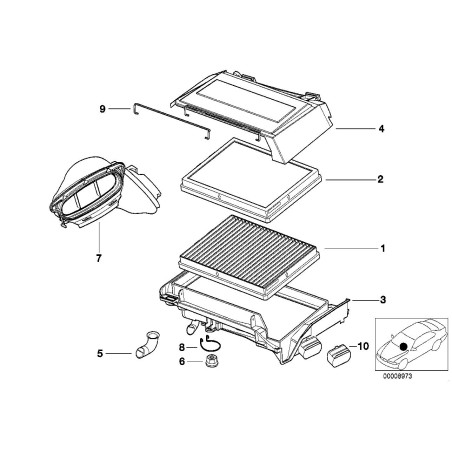 Filtre d'habitacle / Filtre d'air frais Set E39 - Pièce d'origine BMW 64312207985
