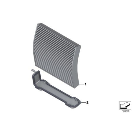 Filtre à habitacle/filtre à air frais avec charbon actif - Pièce d'origine BMW 64319195193