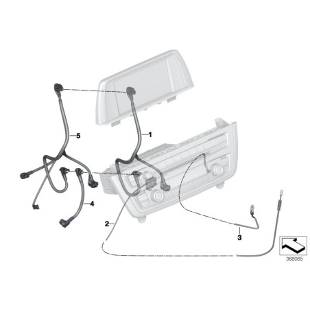 Câble pour unité principale WLAN - Pièce d'origine BMW 61119308571