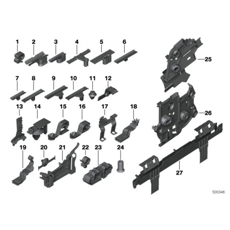 Porte-câble - Pièce d'origine BMW 61138362786