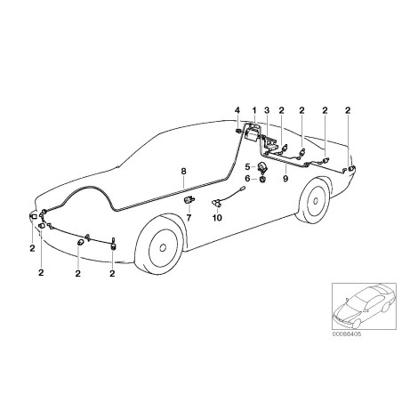 Ensemble de câbles - Pièce d'origine BMW 61120027997 Ensemble de câbles - Pièce d'origine BMW 61120027997