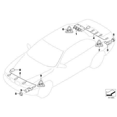 Ensemble de câbles - Pièce d'origine BMW 61129122274