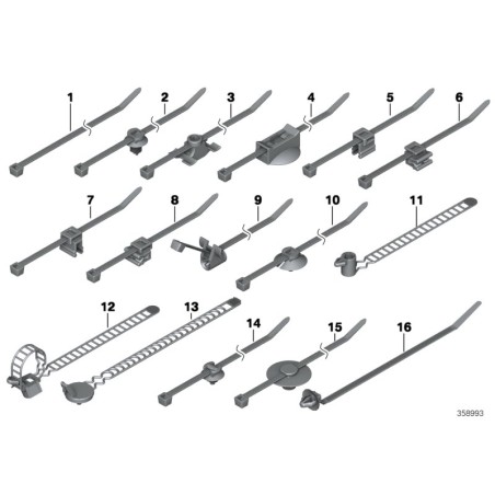 Attache-câble - Pièce d'origine BMW 61138357028