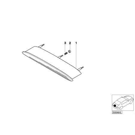 Pièce automobile d'origine - Feu stop arrière blanc pour hayon décapotable - BMW 63216920740 Pièce automobile d'origine - Feu stop arrière blanc pour hayon décapotable - BMW 63216920740