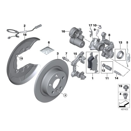 Boulon de guidage d'étrier - Pièce d'origine BMW 34111157041