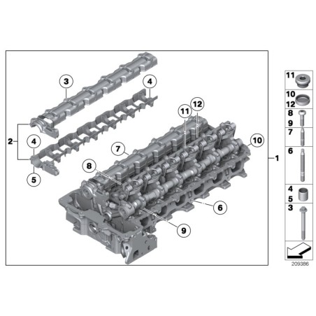 Support de palier de roulement de came - Pièce d'origine BMW 11127531224