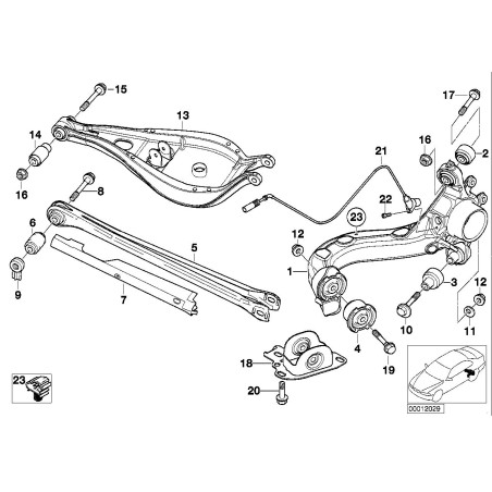 Boulon excentrique de réglage de carrossage - Pièce d'origine BMW 33326863853