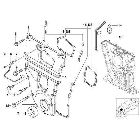 Capteur de position d'arbre à cames - Pièce d'origine BMW 12141743072 Capteur de position d'arbre à cames - Pièce d'origine BMW 12141743072