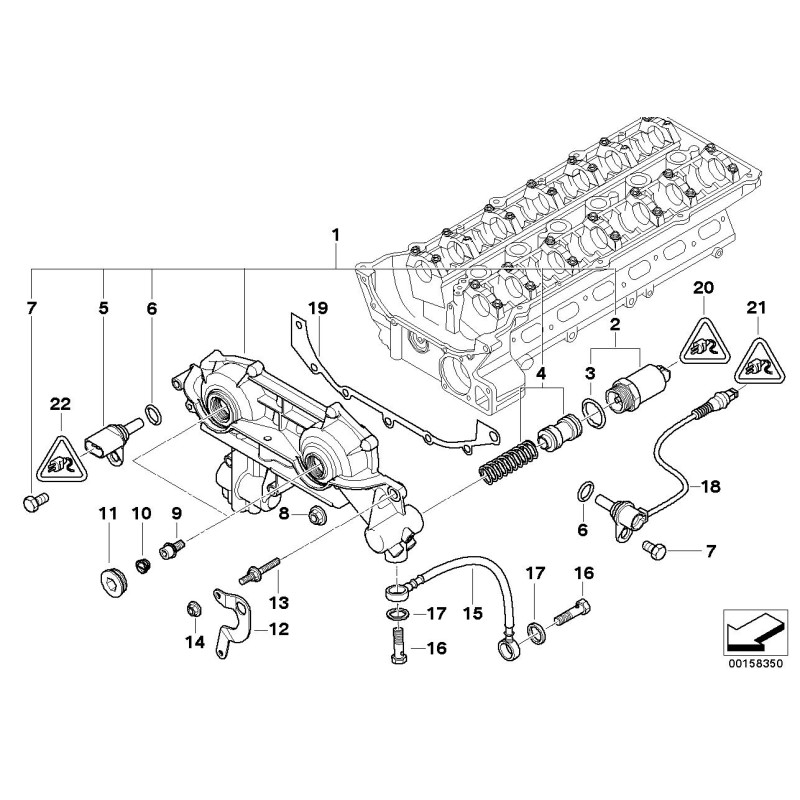 Capteur de position d'arbre à cames - Pièce d'origine BMW 12147539165