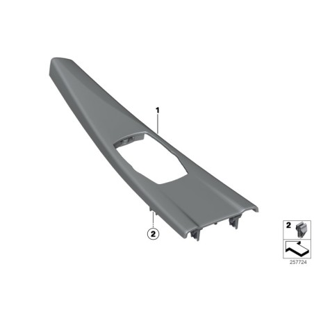Garniture de console centrale en fibre de carbone - Pièce d'origine BMW 51168046115