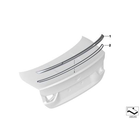 Spoiler de couvercle de coffre en fibre de carbone - Pièce d'origine BMW 51628076872 Spoiler de couvercle de coffre en fibre de carbone - Pièce d'origine BMW 51628076872