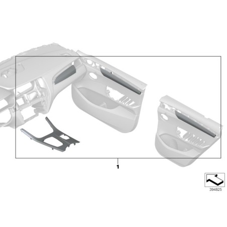 Kit de garniture intérieure en fibre de carbone - Pièce d'origine BMW 51952358300