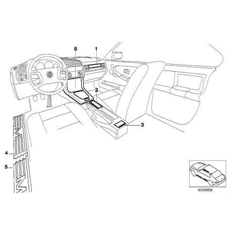 Seuil de porte avant en carbone - Pièce d'origine BMW 51472489985