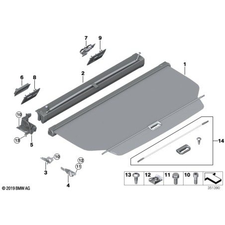 Cache-bagages - Pièce d'origine BMW 51477273665