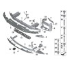 Porte-pare-chocs avant - Pièce d'origine BMW 51117358796 Porte-pare-chocs avant - Pièce d'origine BMW 51117358796