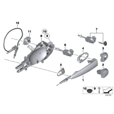 Porte extérieure du support - Pièce d'origine BMW 51227199835