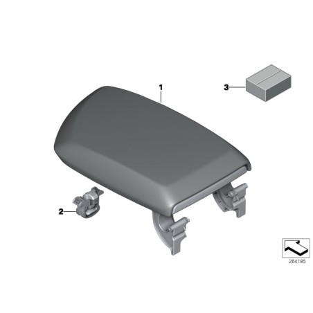Verrou de l'accoudoir central - Pièce d'origine BMW 51169227901