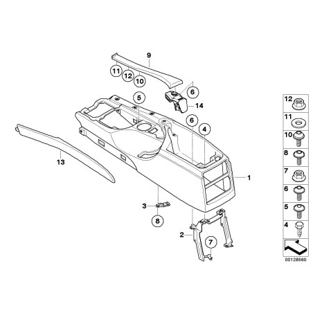 Verrou de l'accoudoir central Lhd - Pièce d'origine BMW 51167060035
