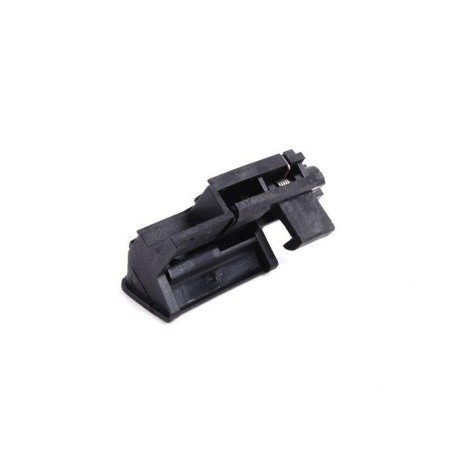 Accoudoir central noir avec loquet de couvercle - pièce d'origine BMW 51168228808 pour conduite à gauche.