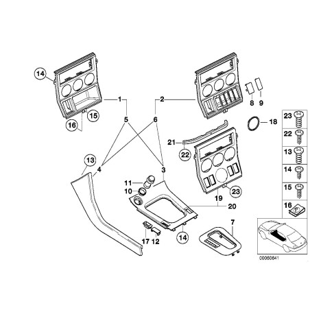 Console centrale avec couvercle de séparation de rangement - Pièce d'origine BMW 51168397527 Console centrale avec couvercle de séparation de rangement - Pièce d'origine BMW 51168397527
