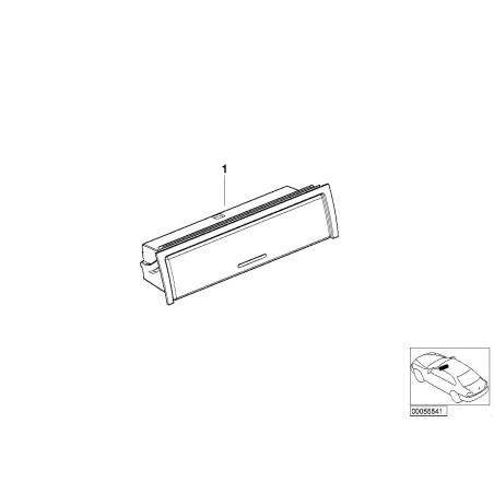 Plateau à lunettes / Compartiment de rangement de la console centrale - Pièce d'origine BMW 51168260312