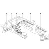 Garniture de console centrale en ligne Titan - Pièce d'origine BMW 51162694080 Garniture de console centrale en ligne Titan - Pièce d'origine BMW 51162694080