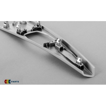 Panneau de garniture de console central en satin argenté - Pièce d'origine BMW 51169218920