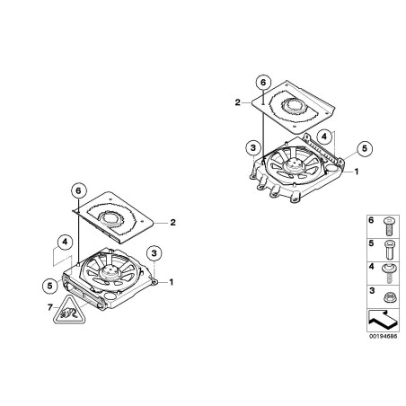 Système audio central de basse gauche - Pièce d'origine BMW 65139143141