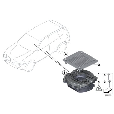 Subwoofer central - Pièce d'origine BMW 65139247342