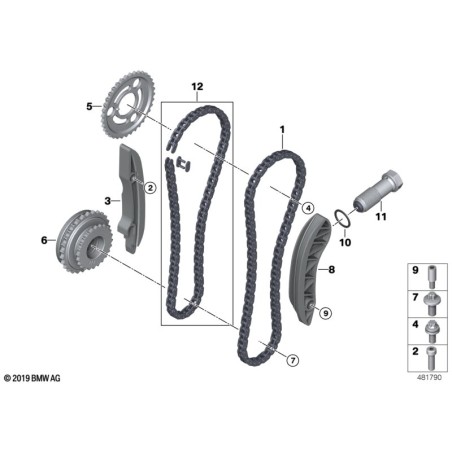 Tendeur de chaîne - Pièce d'origine BMW 11317797898