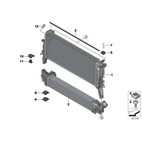 Refroidisseur d'air de suralimentation - Pièce d'origine BMW 17517617598
