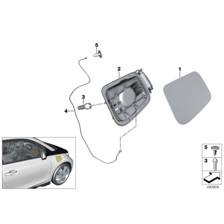 Cache de prise de charge avant apprêté - Pièce d'origine BMW 51177376189 Cache de prise de charge avant apprêté - Pièce d'origine BMW 51177376189