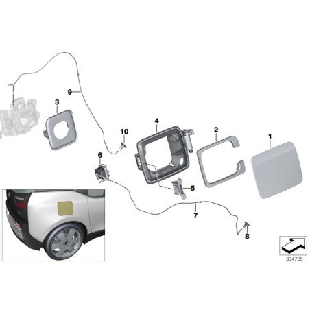 Cache de prise de charge apprêté - Pièce d'origine BMW 51177376190 Cache de prise de charge apprêté - Pièce d'origine BMW 51177376190