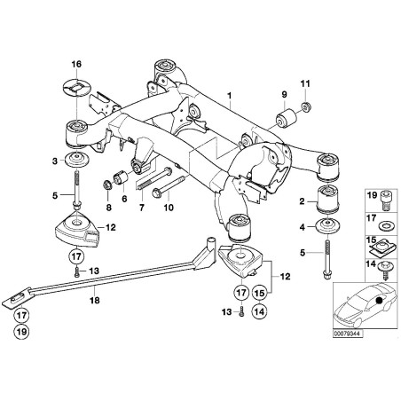 Renfort de châssis gauche - Pièce d'origine BMW 51717892185 Renfort de châssis gauche - Pièce d'origine BMW 51717892185