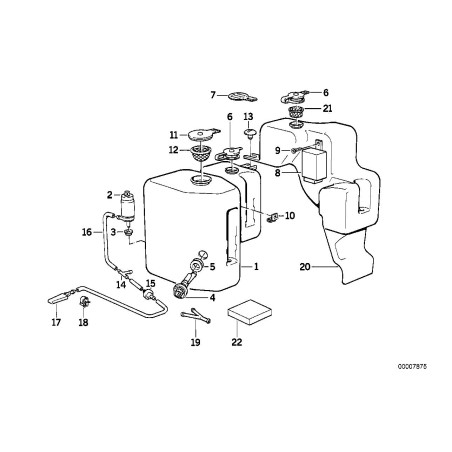 Soupape de non-retour pour système de lave-glace - Pièce d'origine BMW 61661380464