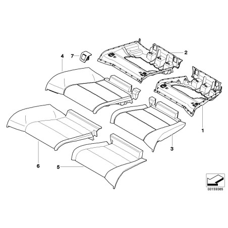 Garniture de couverture de fixation Isofix pour siège enfant - Pièce d'origine BMW 52209112423 Garniture de couverture de fixation Isofix pour siège enfant - Pièce d'origine BMW 52209112423