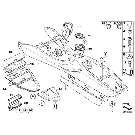 Couvercle de commutateur de contrôleur CIC Idrive - Pièce d'origine BMW 9169999 Couvercle de commutateur de contrôleur CIC Idrive - Pièce d'origine BMW 9169999