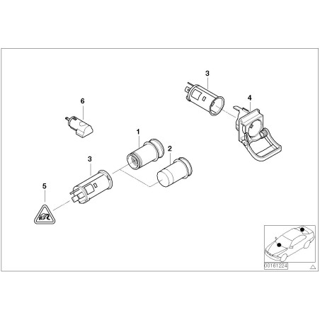 Prise allume-cigare - Pièce d'origine BMW 61346973036
