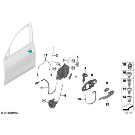 Circlip - Pièce d'origine BMW 51217404345