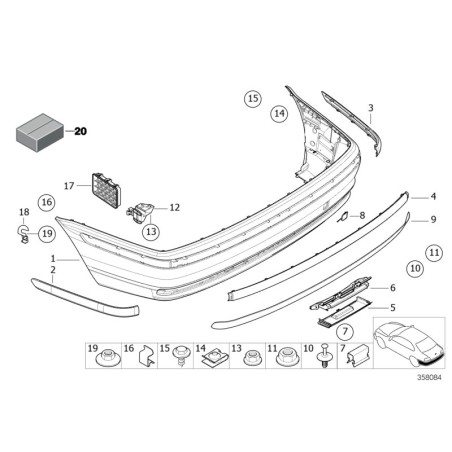 Pince Pack de 25 - Pièce d'origine BMW 51124015053