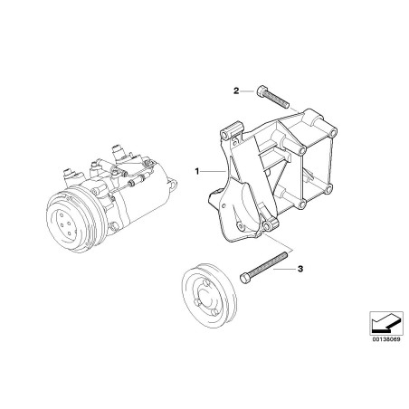 Support de compartiment climatique - Pièce d'origine BMW 64551432237